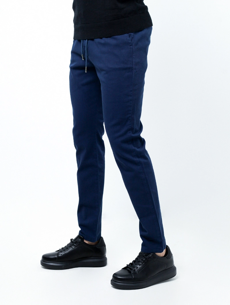 Pantalon chino slim ceinture élastiquée
